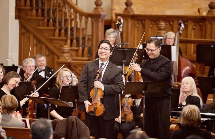 Performance of Bach's Double Violin Concerto in D minor  with the Northumberland Orchestra and Choir (2020)| Cobourg, ON